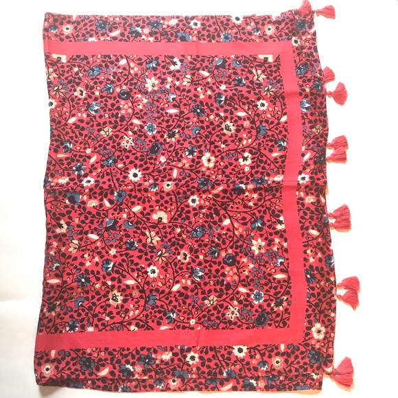 Kate Spade Ditsy Vine Oblong Scarf Azalea Pink - Picture 5 of 12